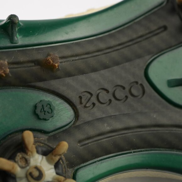 Ecco Mens Biom G2 Golf Shoes Size 43 9 Waterproof White Yak Sneakers Soft Spikes - Picture 13 of 13